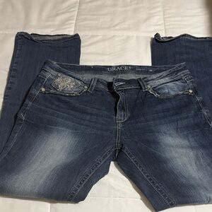 Grace Women's Dark Blue Boot Cut Jeans